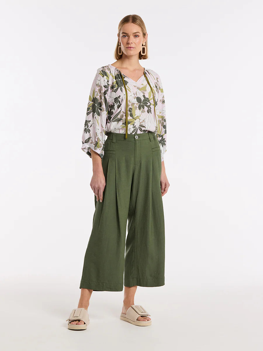 Sirocco 3/4 Pleated Dress Pant Olive