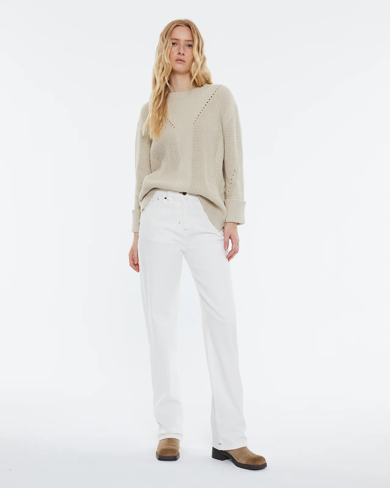 Andam Jersey knit detail Beige