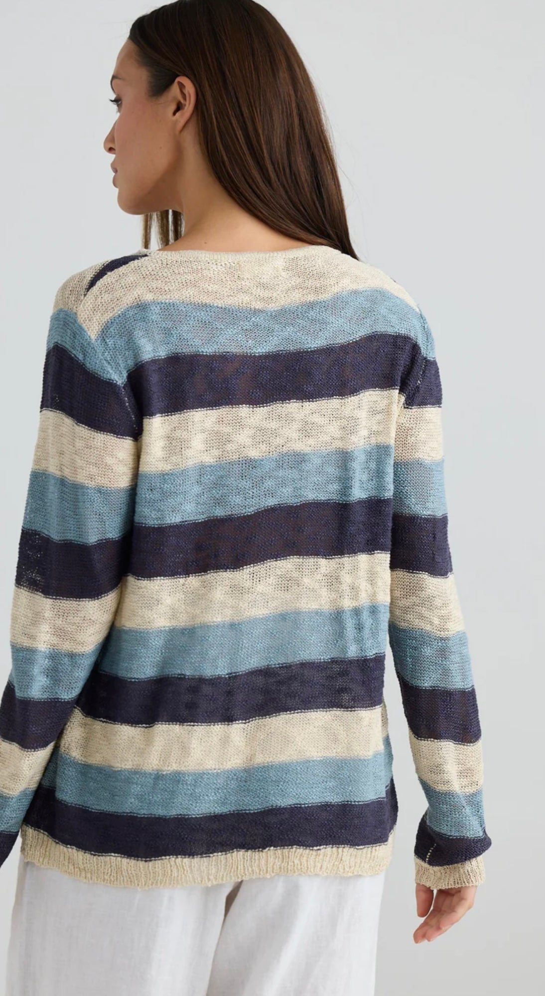 Holiday, Breeze Knit Blue Stripe