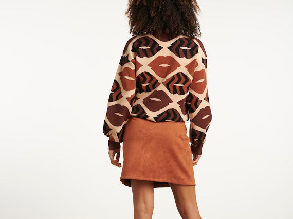 Smashed Lemon, KNIT TOP BROWN / COGNAC 25529