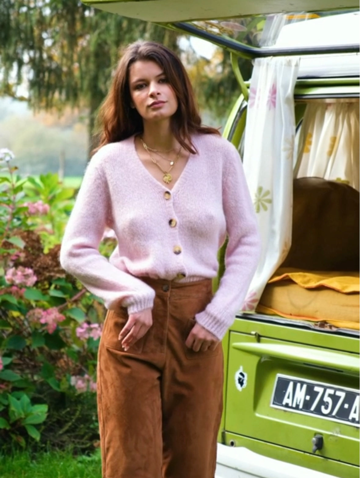 LPE, Cardigan Powder Pink