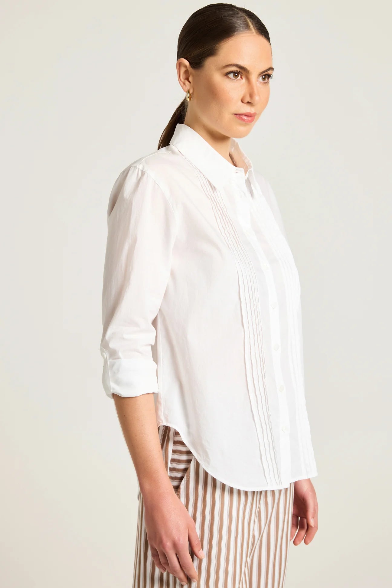 Yarra Trail Pine Shirt White