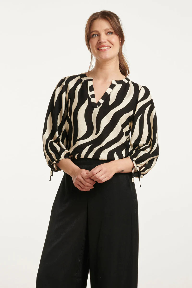 Smashed Lemon, Top Zebra Off White - Black