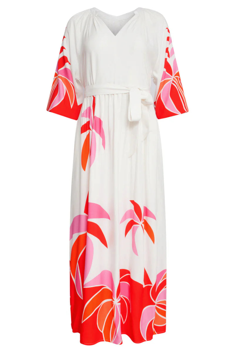 Smashed Lemon, Maxi Dress Red multi