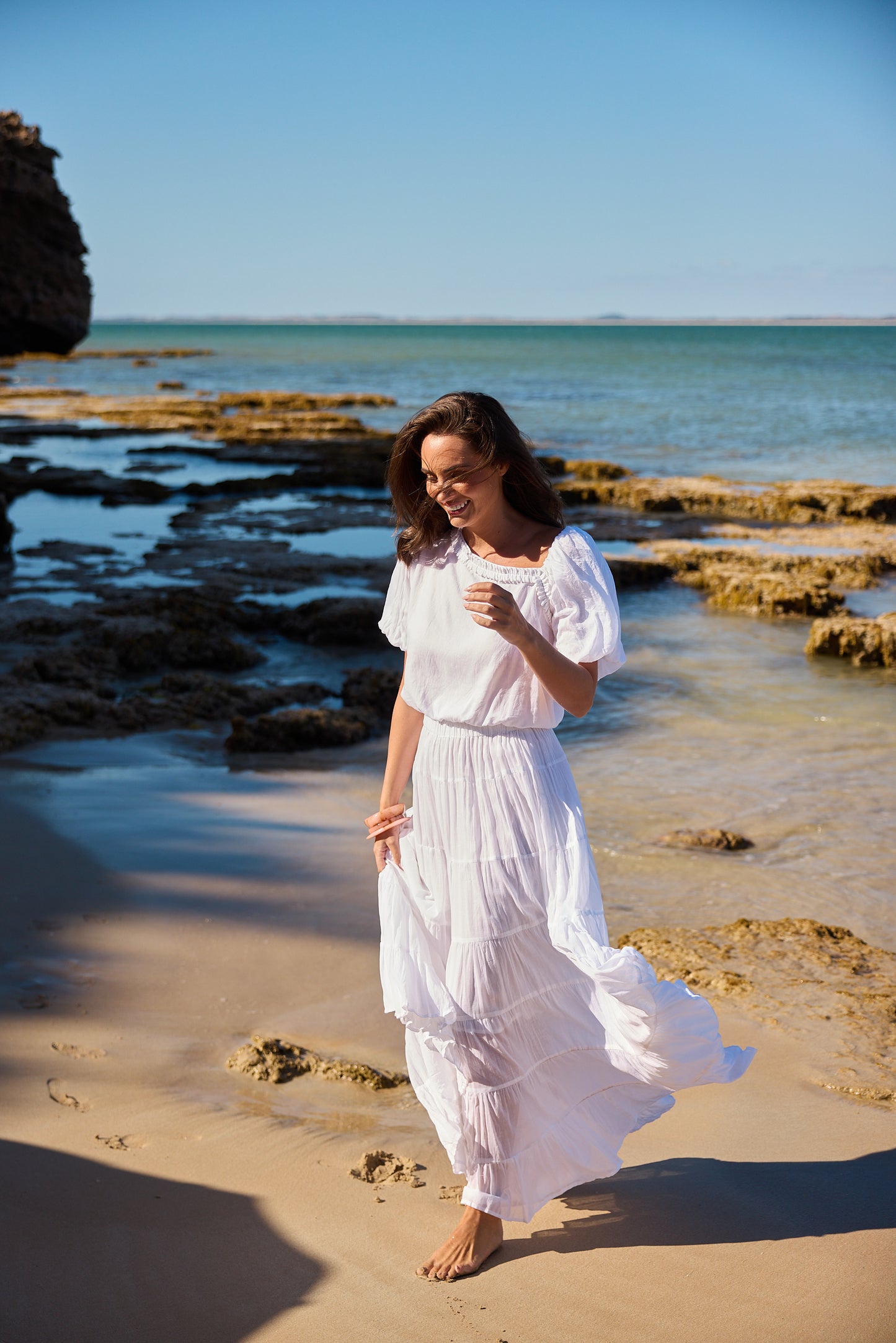Holiday Pier Skirt - White