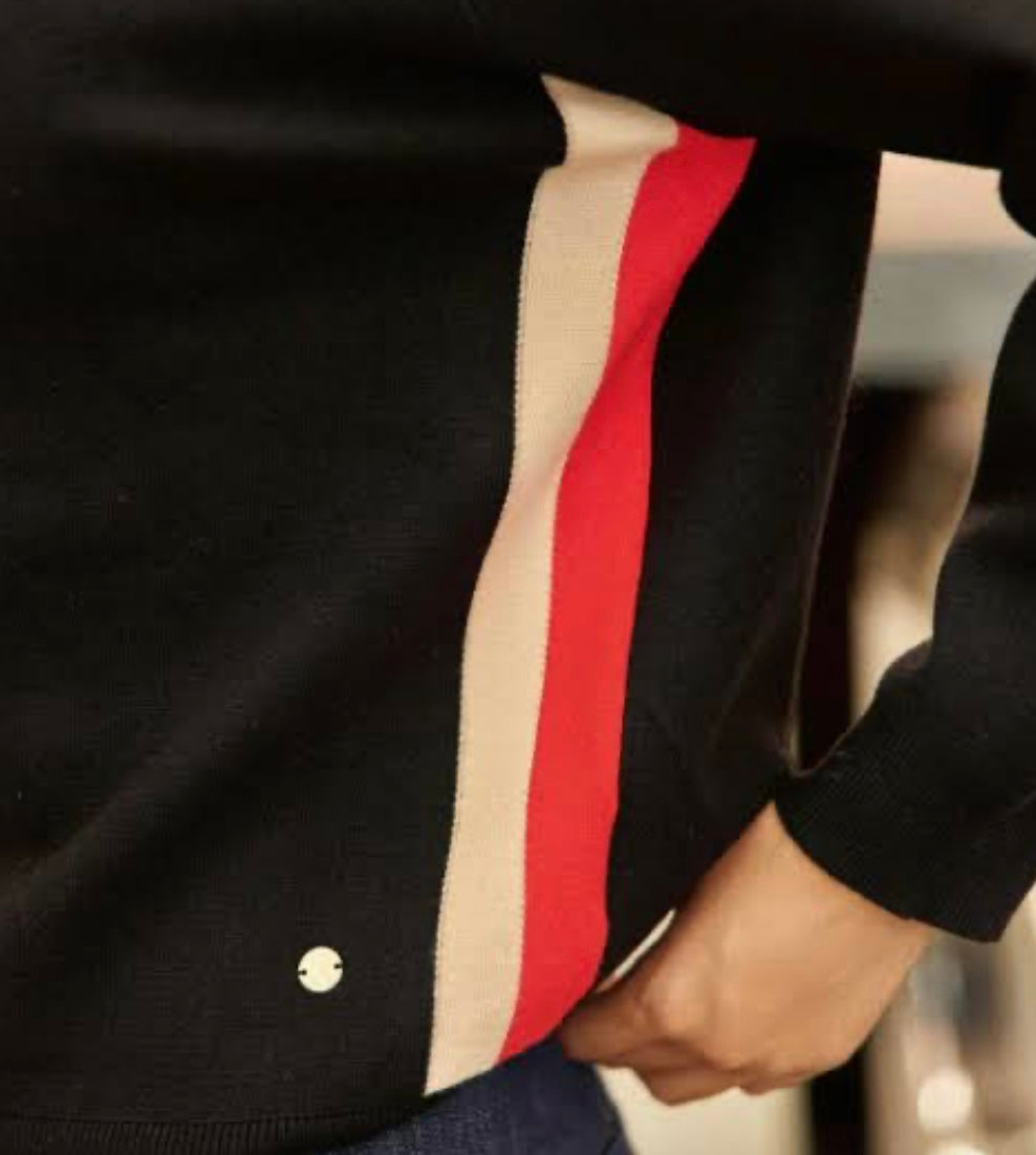 LPE Pullover Miray Black/Beige/Red