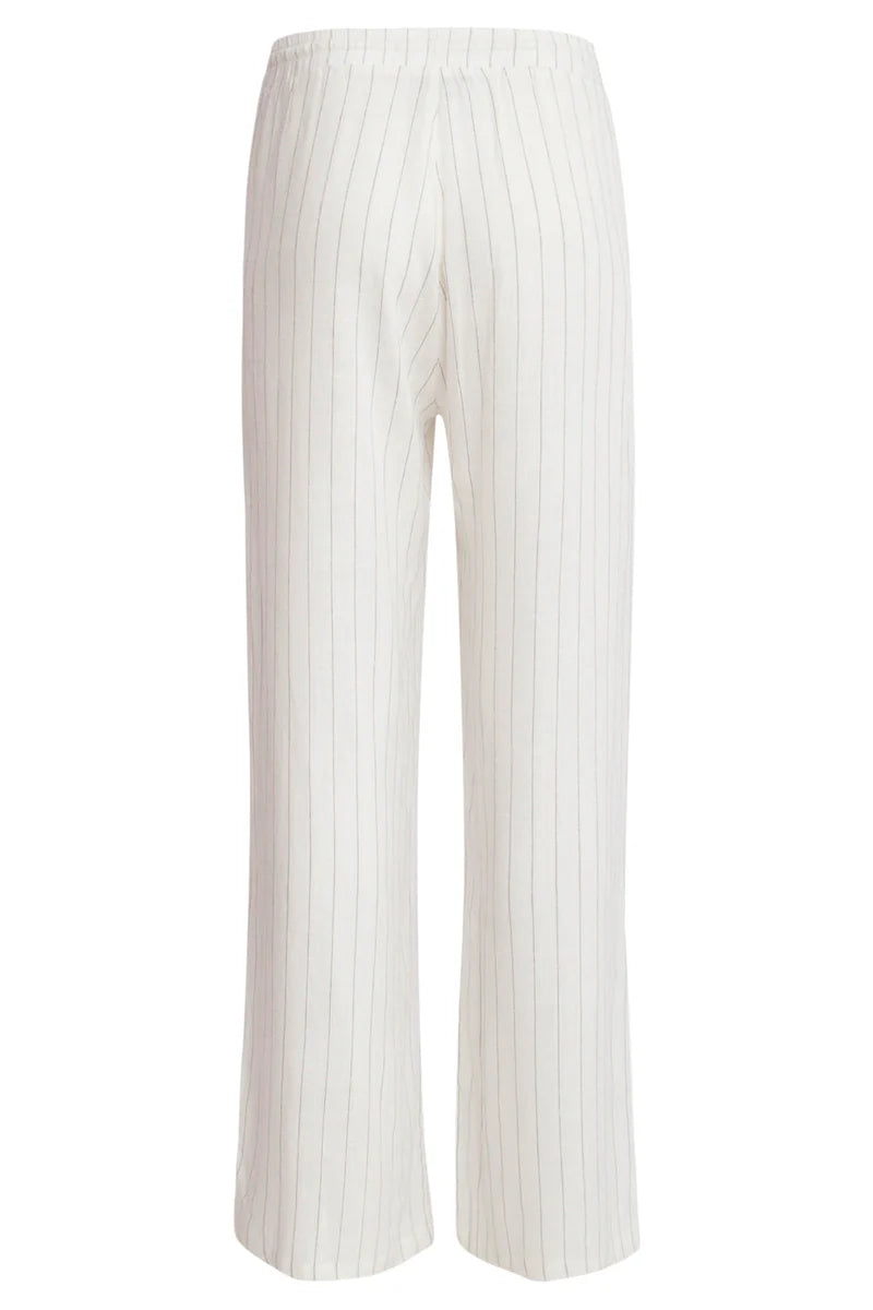 Smashed Lemon, Pants White - Black stripe