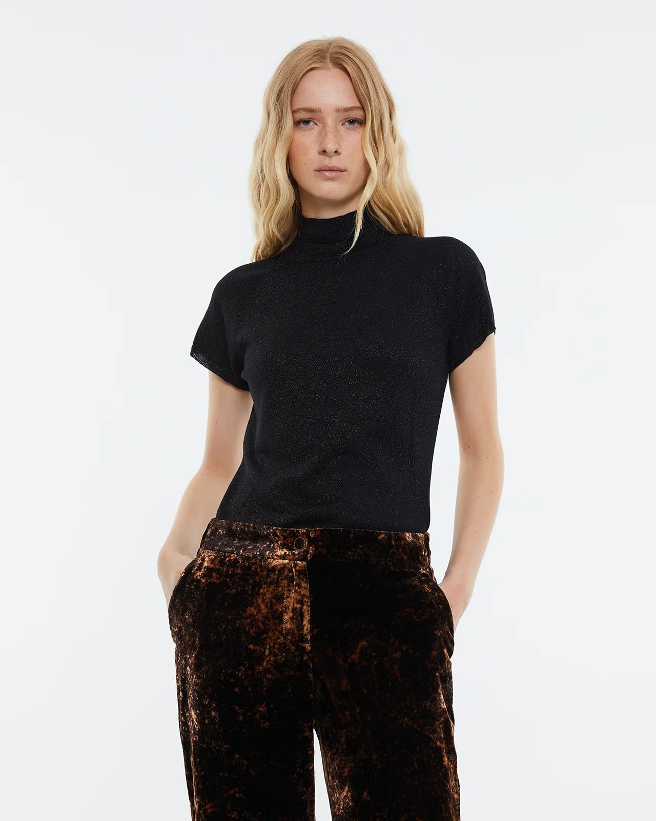 Andam Knitted Top Black