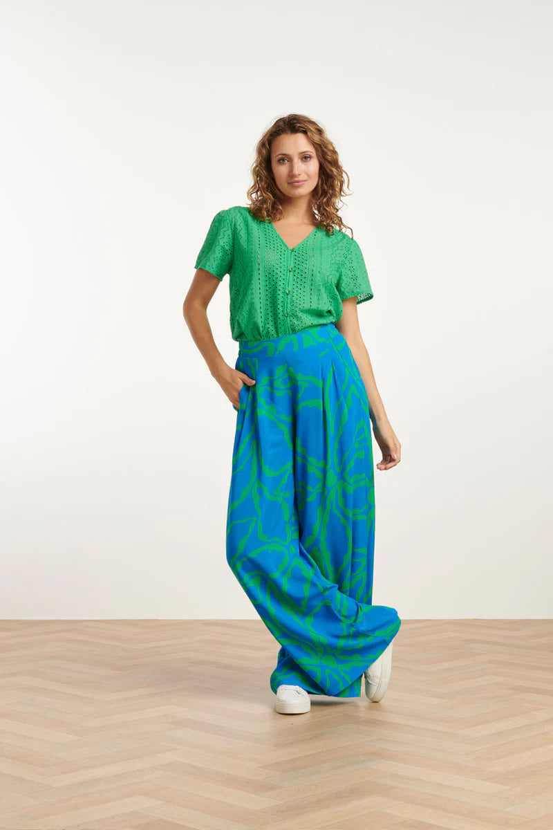 Smashed Lemon, Pants Cobalt Blue - Green