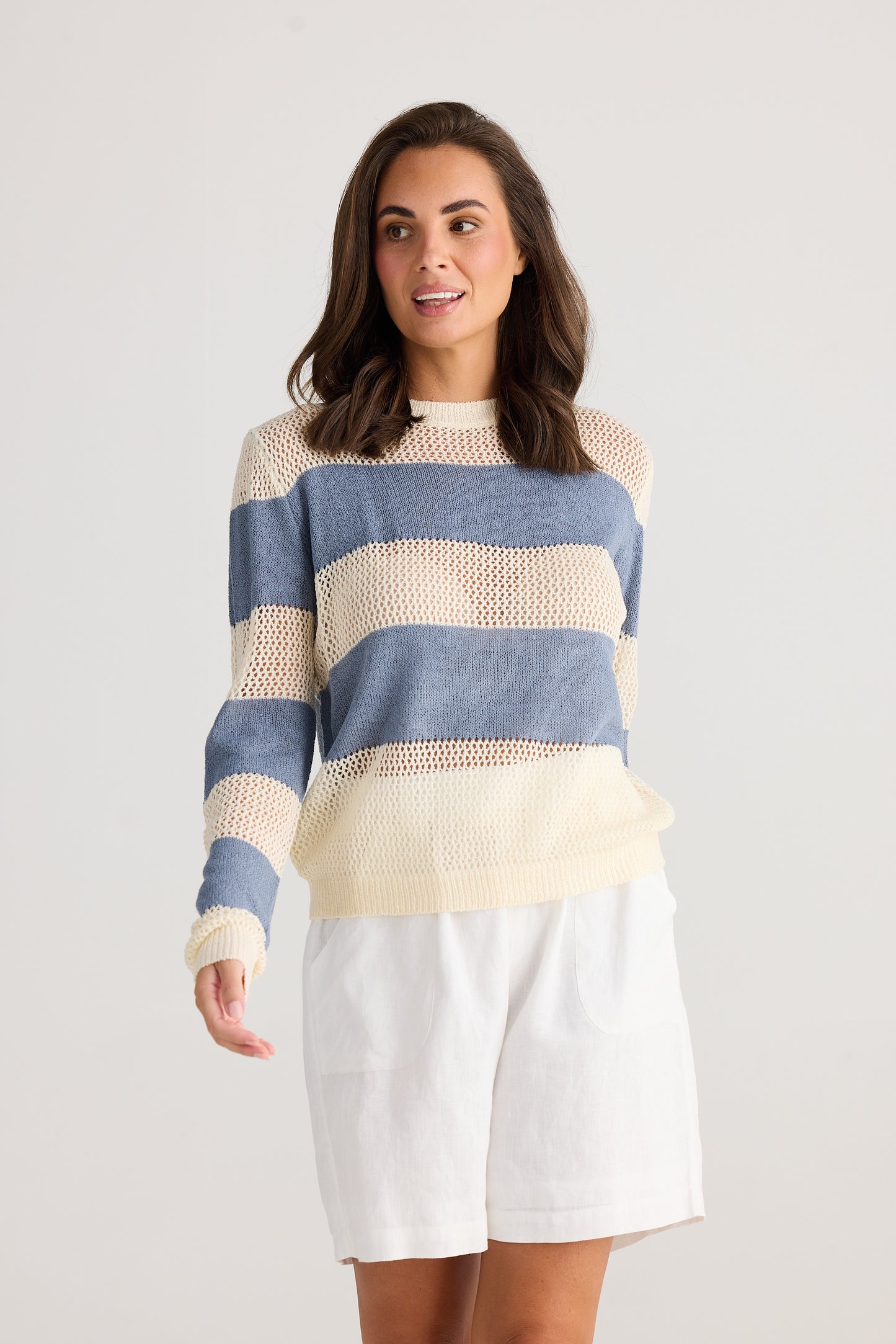 Holiday Cayman Knit - Blue Stripe