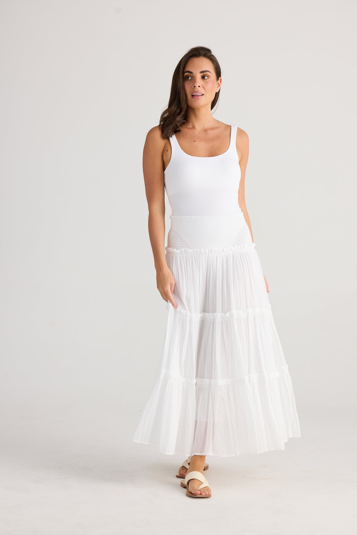 Holiday Pier Skirt - White