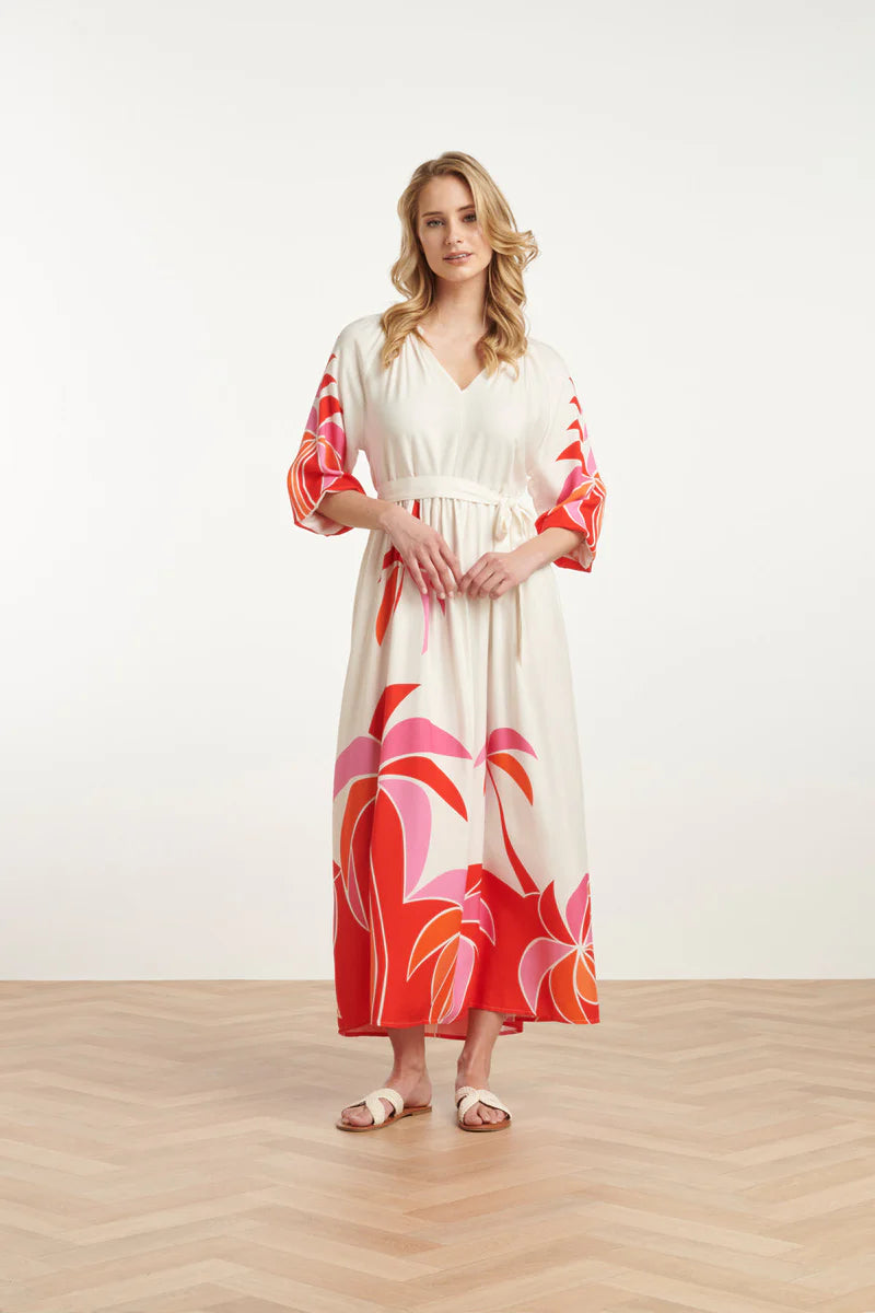 Smashed Lemon, Maxi Dress Red multi