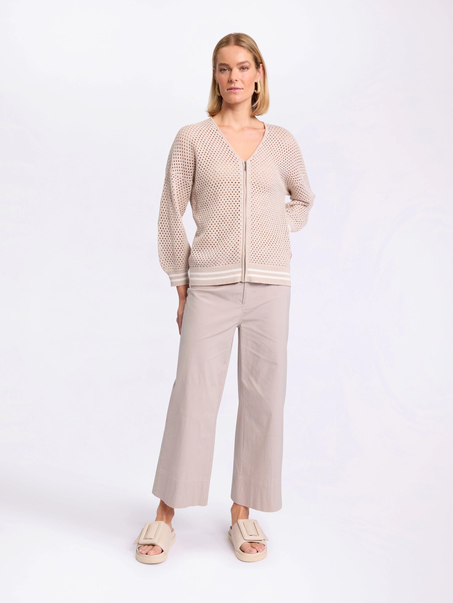 Sirocco Zip Thru Cardi Natural