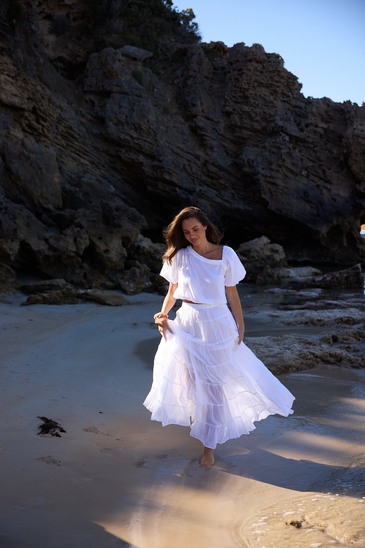 Holiday Pier Skirt - White