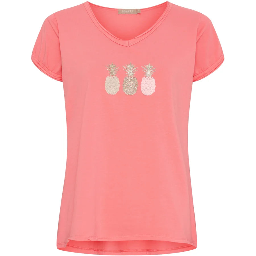 MARTA DU CHATEAU, Top Gemma 22031 Corallo