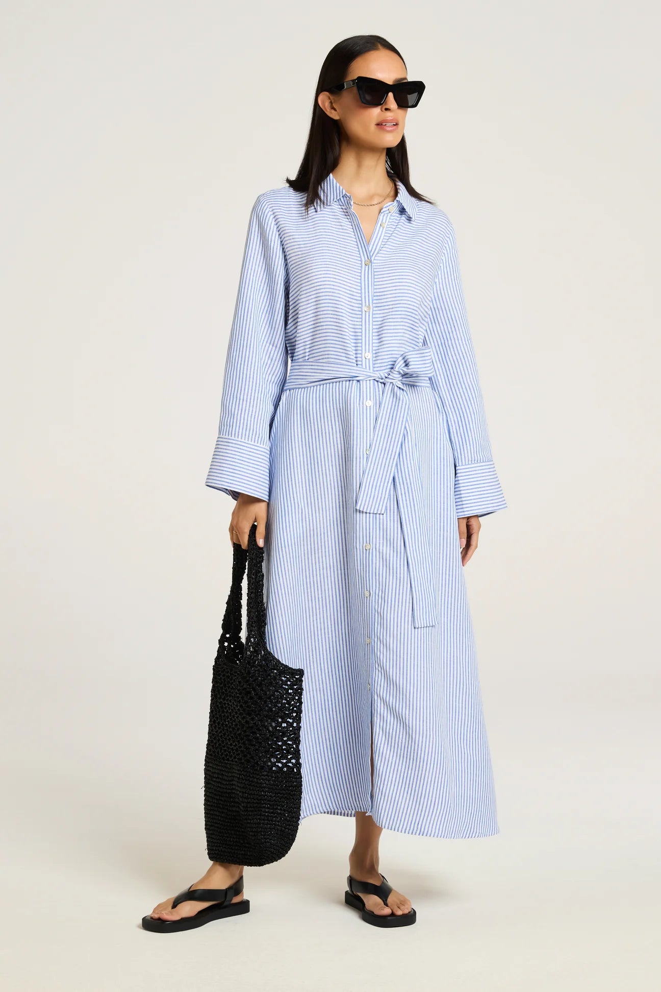 Yarra Trail Alba Dress Cadet/White