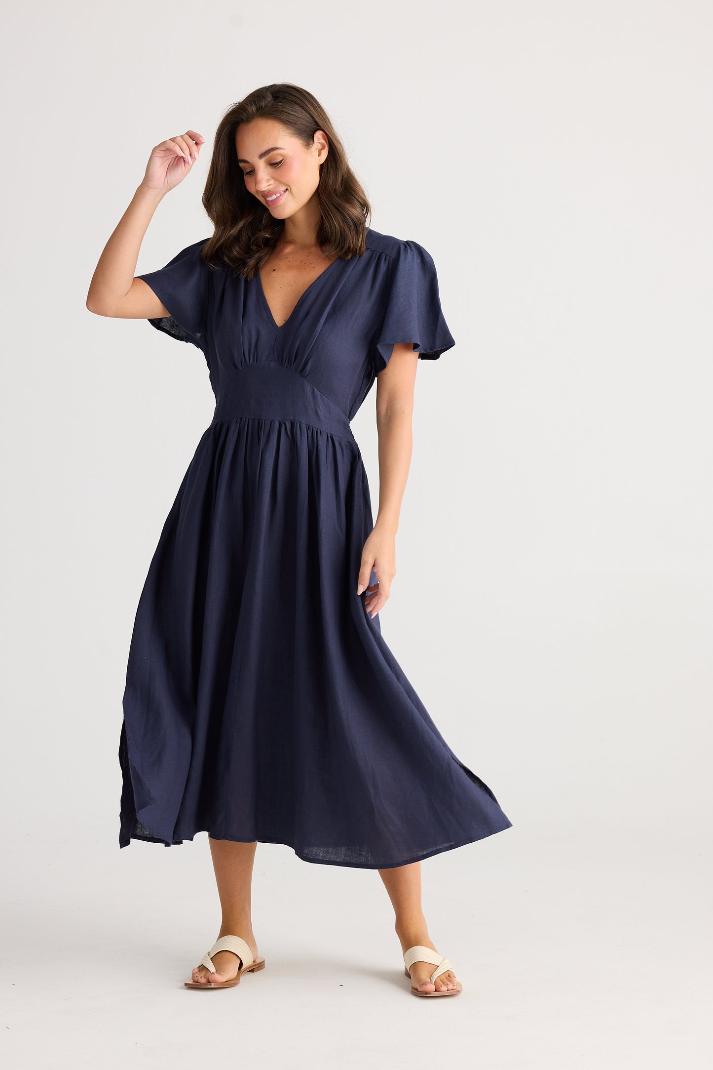 Holiday Blossom Dress - Navy