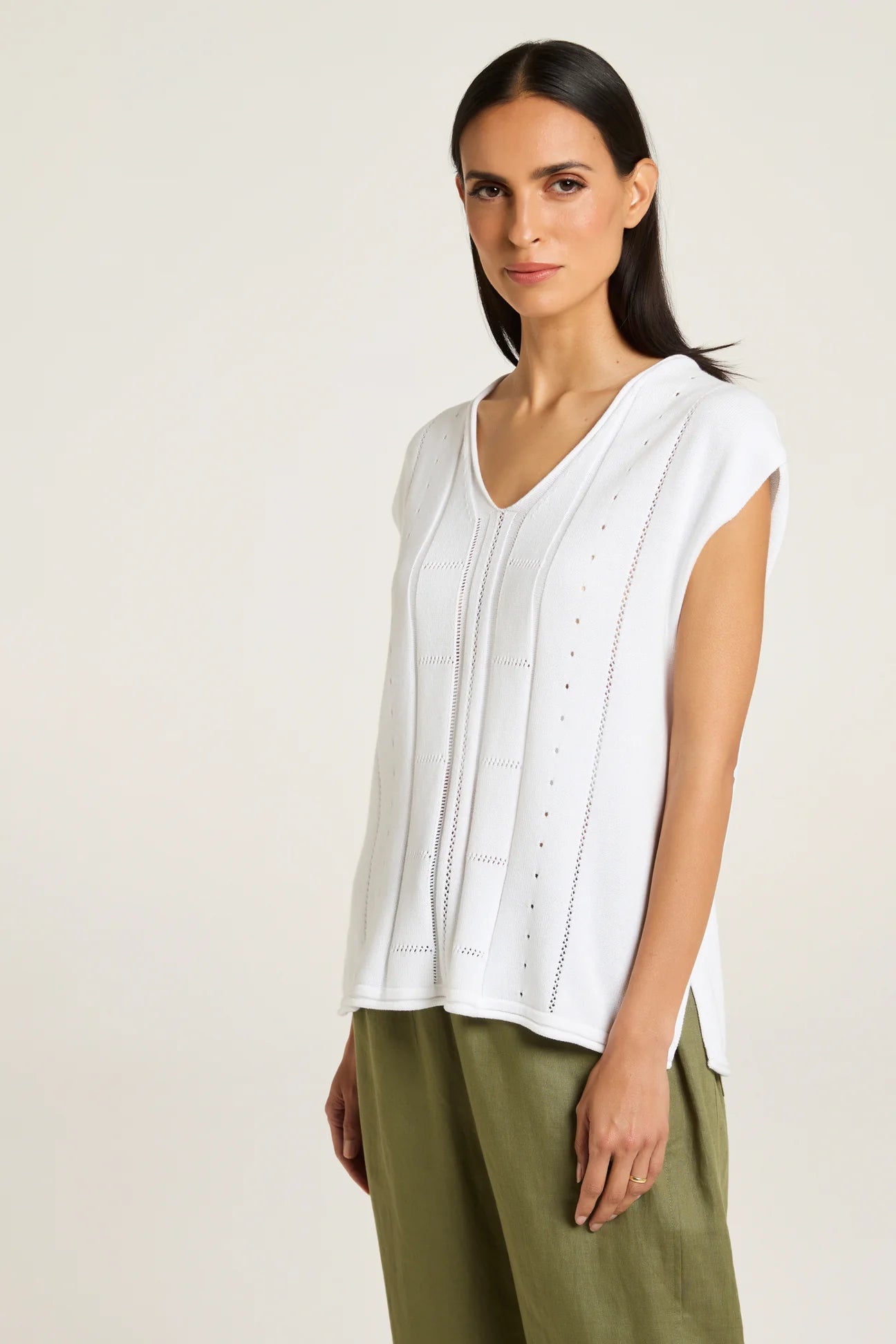 Yarra Trail Harvest Knit White