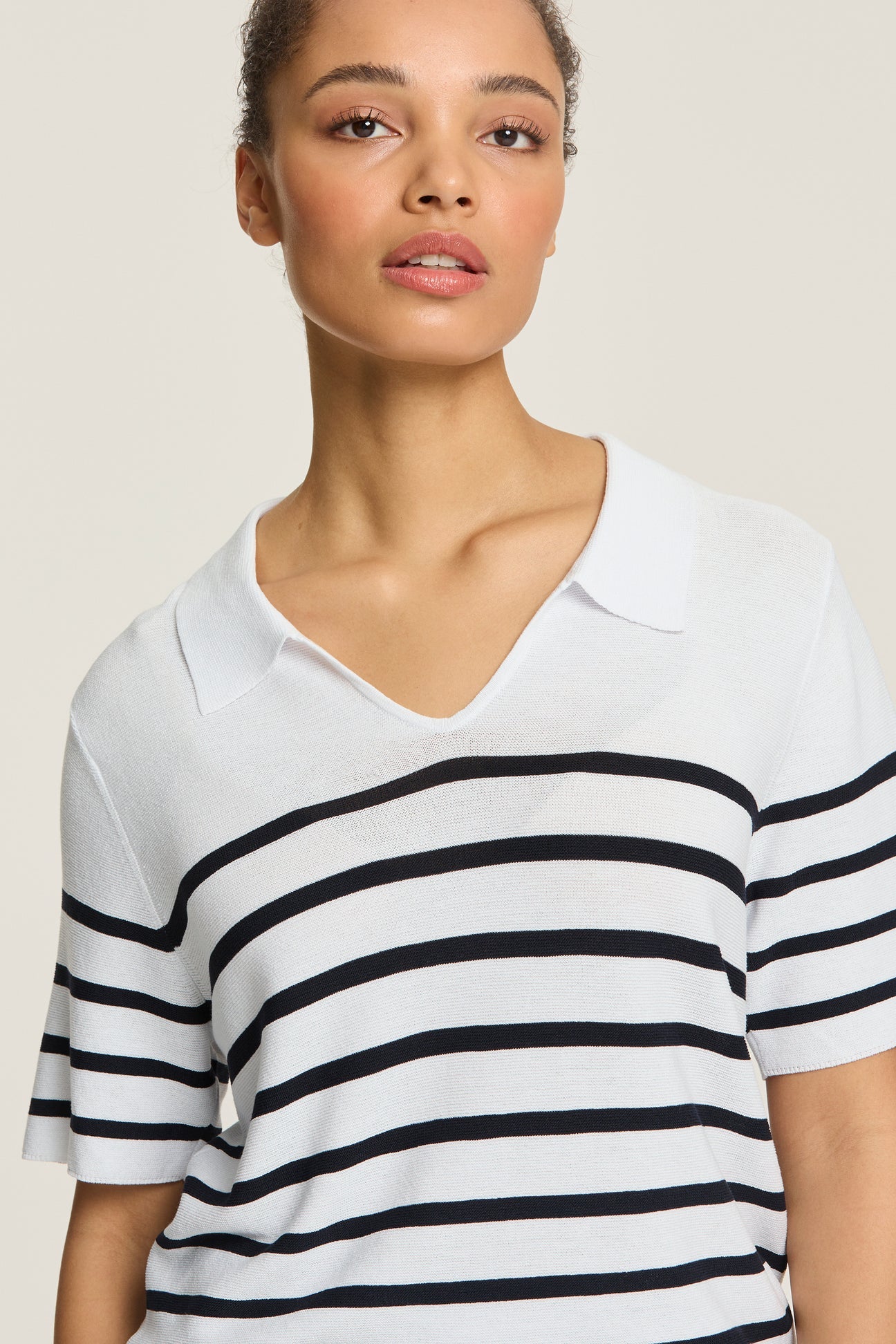Yarra Trail Liberty Knit Navy/White