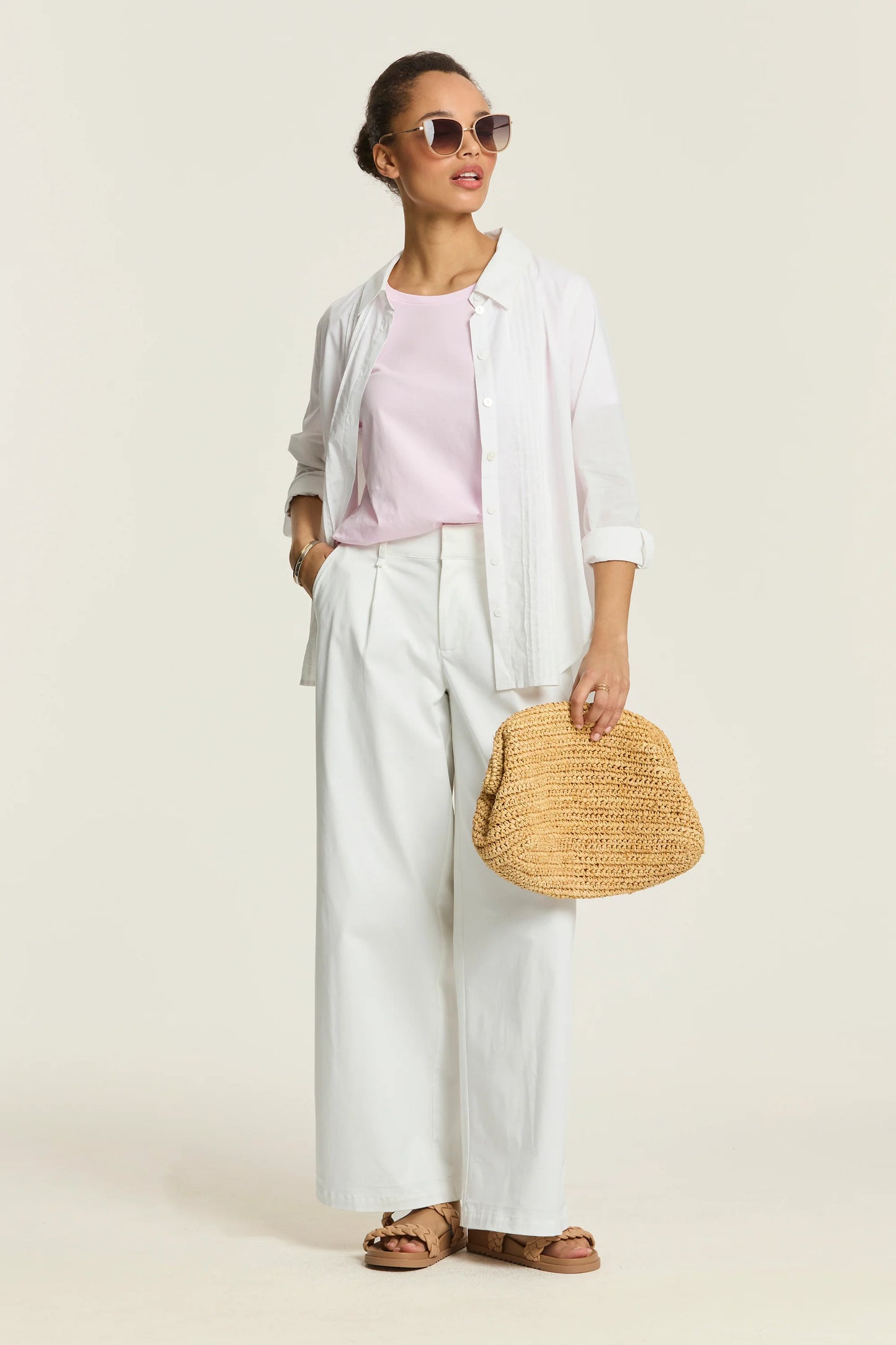 Yarra Trail Pine Shirt White