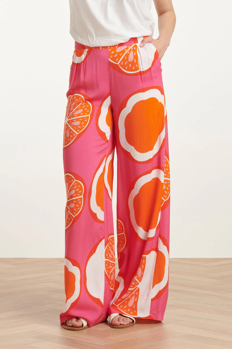 Smashed Lemon, Pants Pink Multicolour