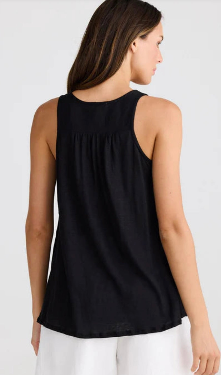 Shanty, Livorno Singlet Black Linen Blend