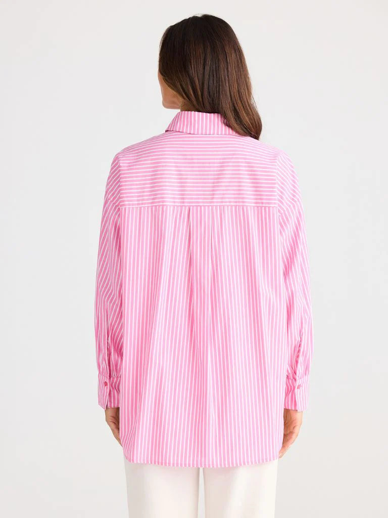 Brave and True, Isabel Shirt Pink Stripe