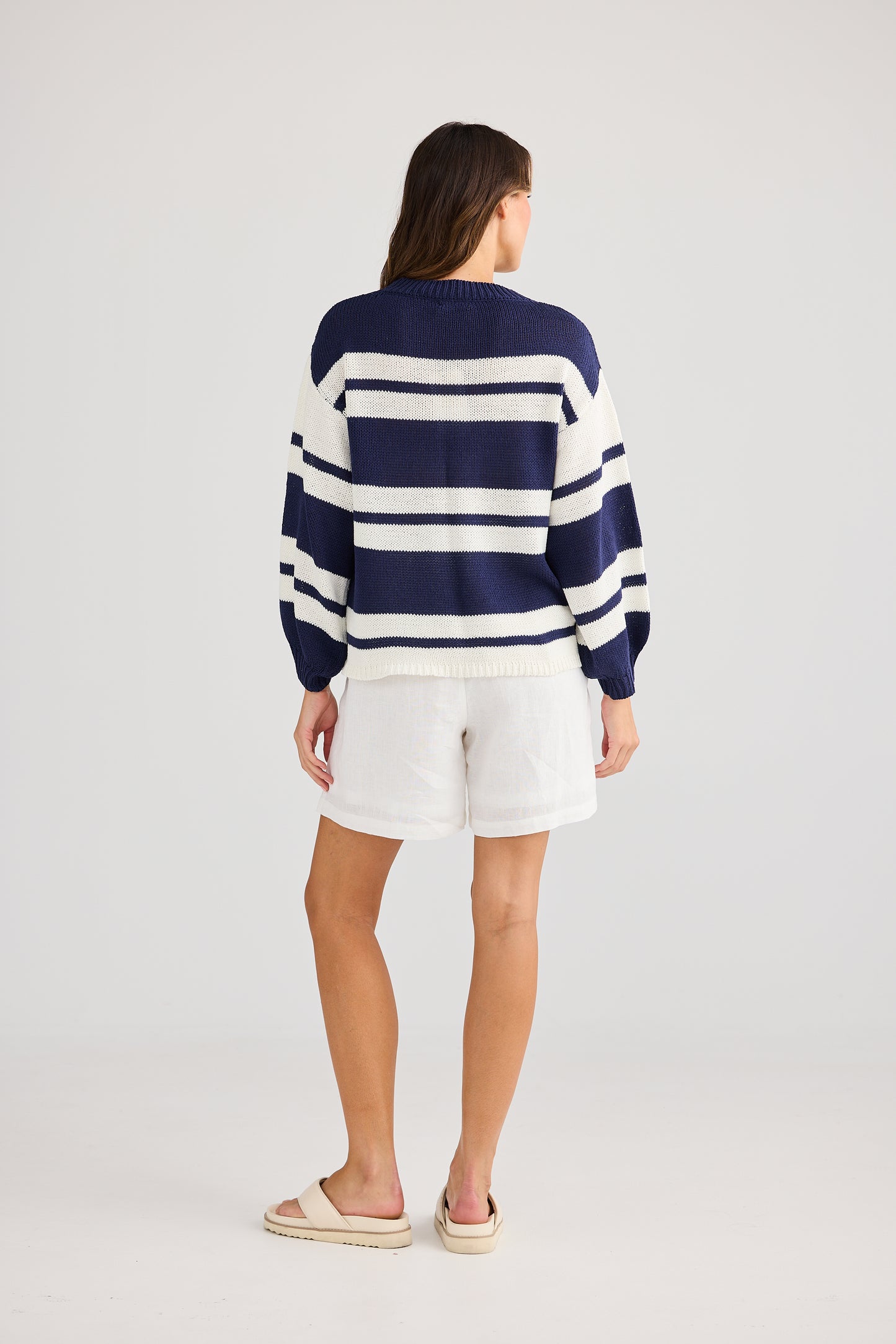 Holiday, Sandwood Knit Navy stripe
