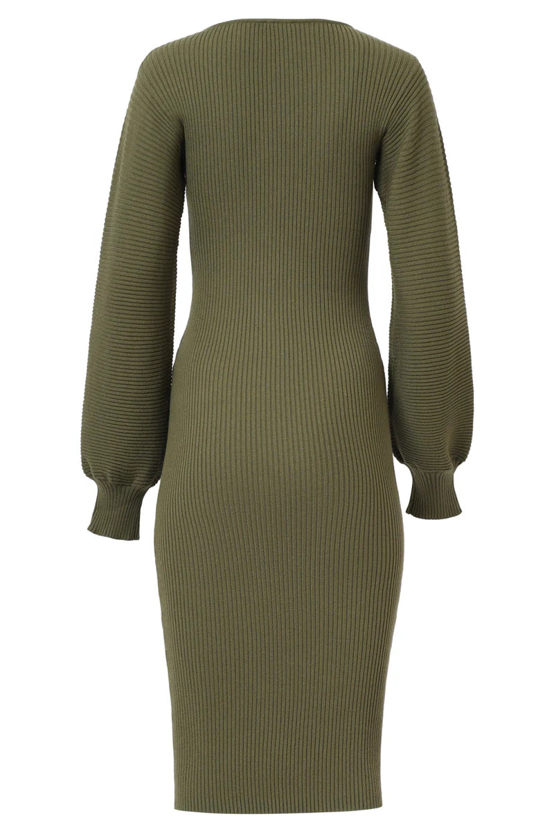 Smashed Lemon, LUREX KNITTED MIDI DRESS | ARMY 25520