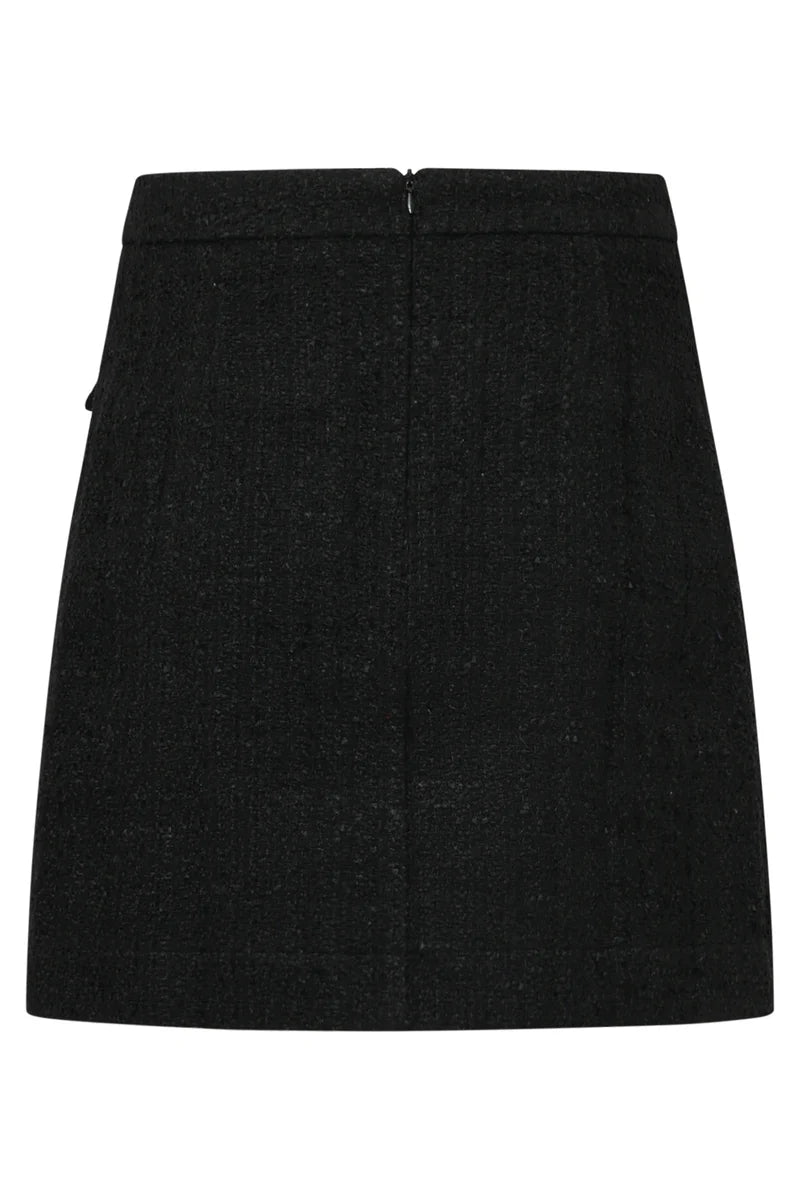 Smashed Lemon, BLACK TWEED SKIRT | BLACK 25610