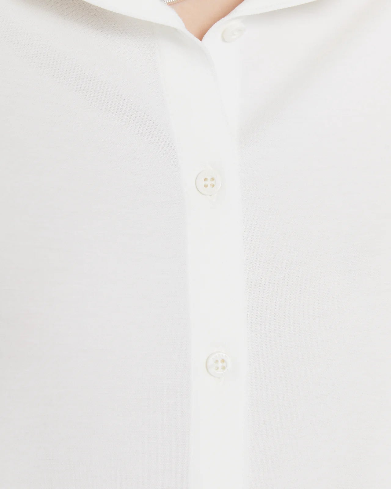 Andam, plain knit shirt WHITE 9676
