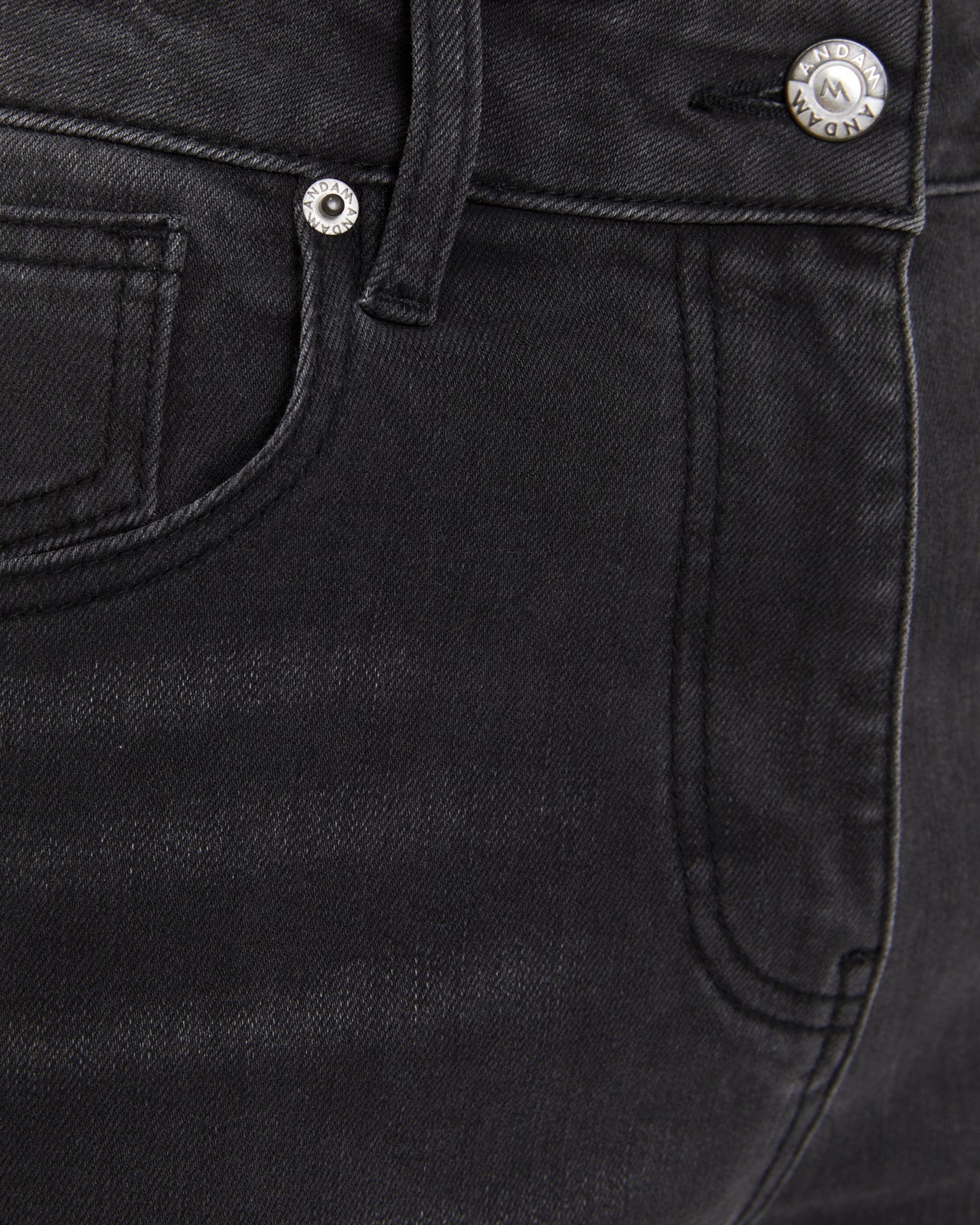 Andam, high-waisted wide-leg jeans BLACK 4240