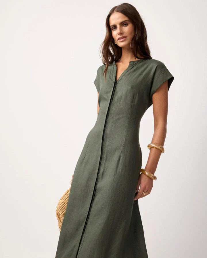 Yarra Trail, Dress Bodhi Noir KHAKI