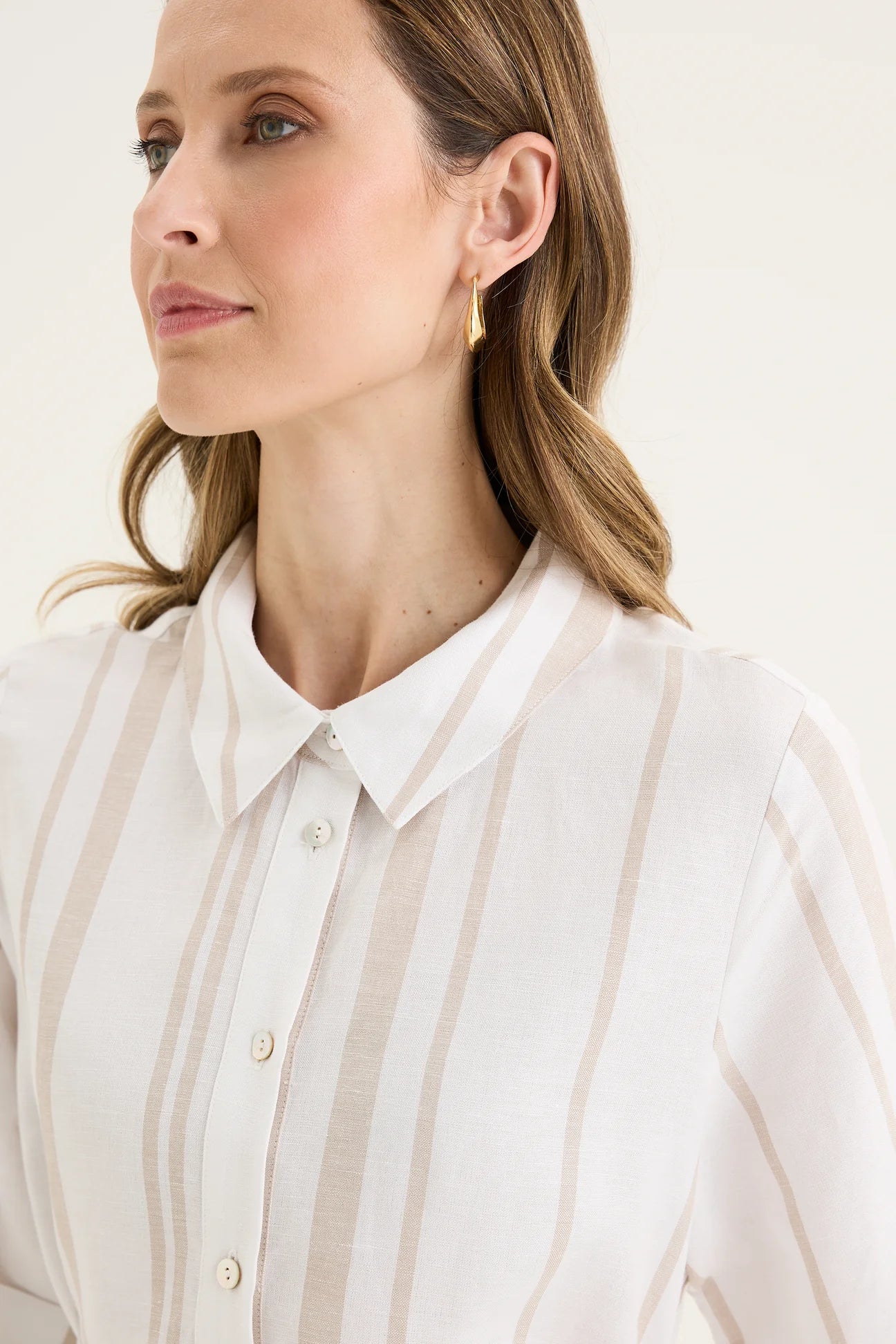 Yarra Trail, Byron Dress TWINE/WHITE