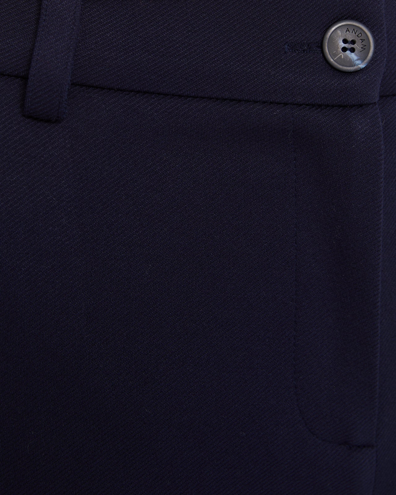 Andam, high-waisted plain knit flared trouser Black 4692