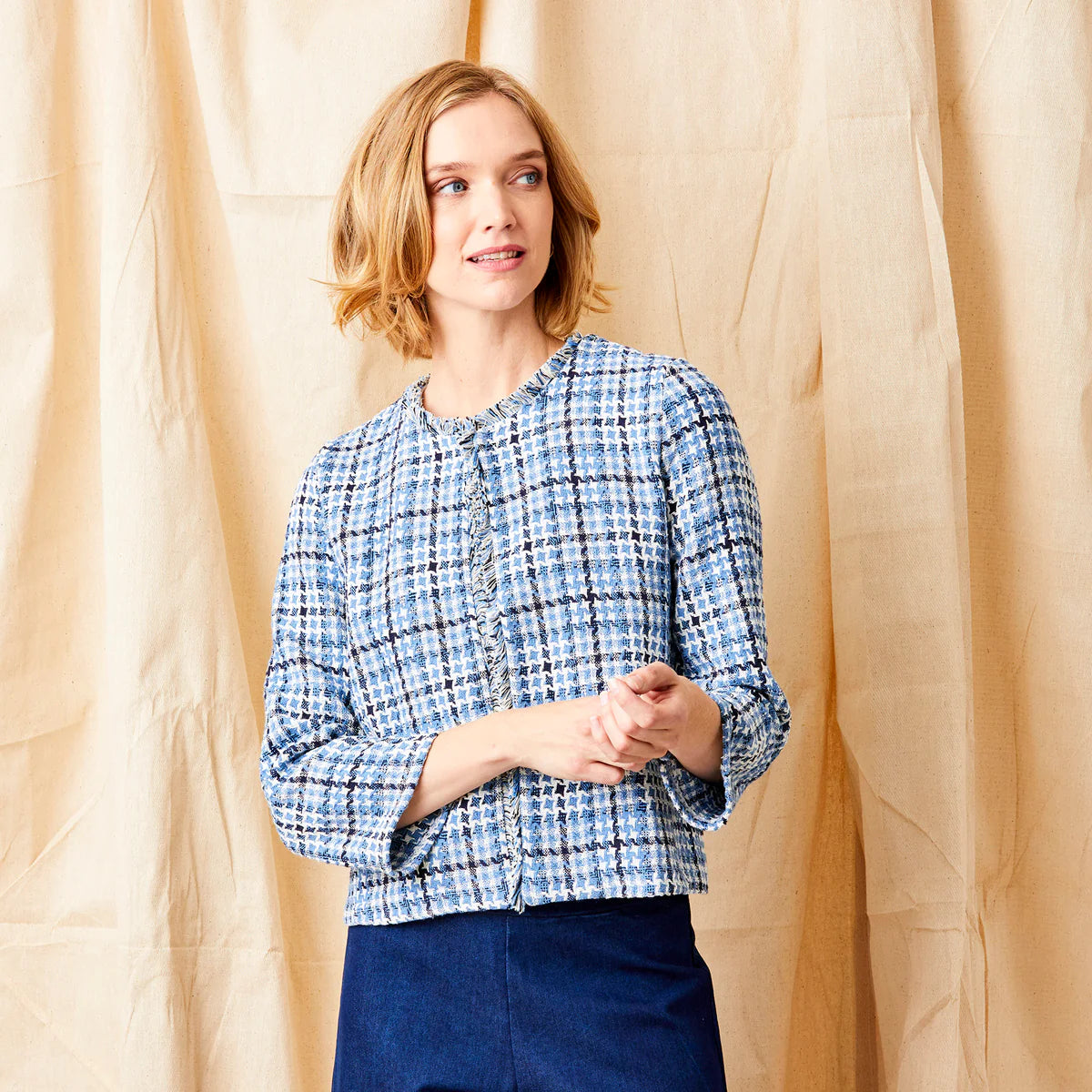 Suzy D, Jorge Short Jacket - Blue mix