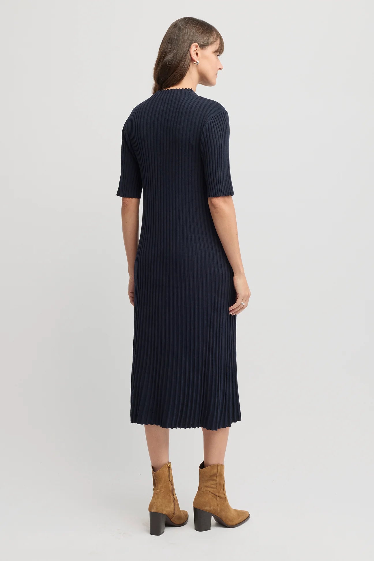 Yarra Trail, Oak knit dress navy 9669