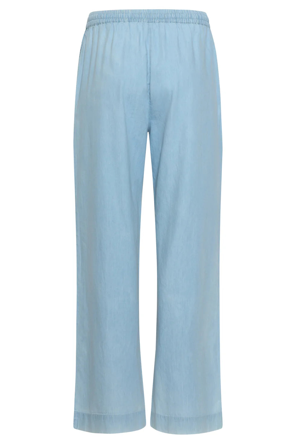 Smashed Lemon, LIGHT BLUE WIDE LEG TROUSERS WITH DRAWSTRING | DENIM 26183