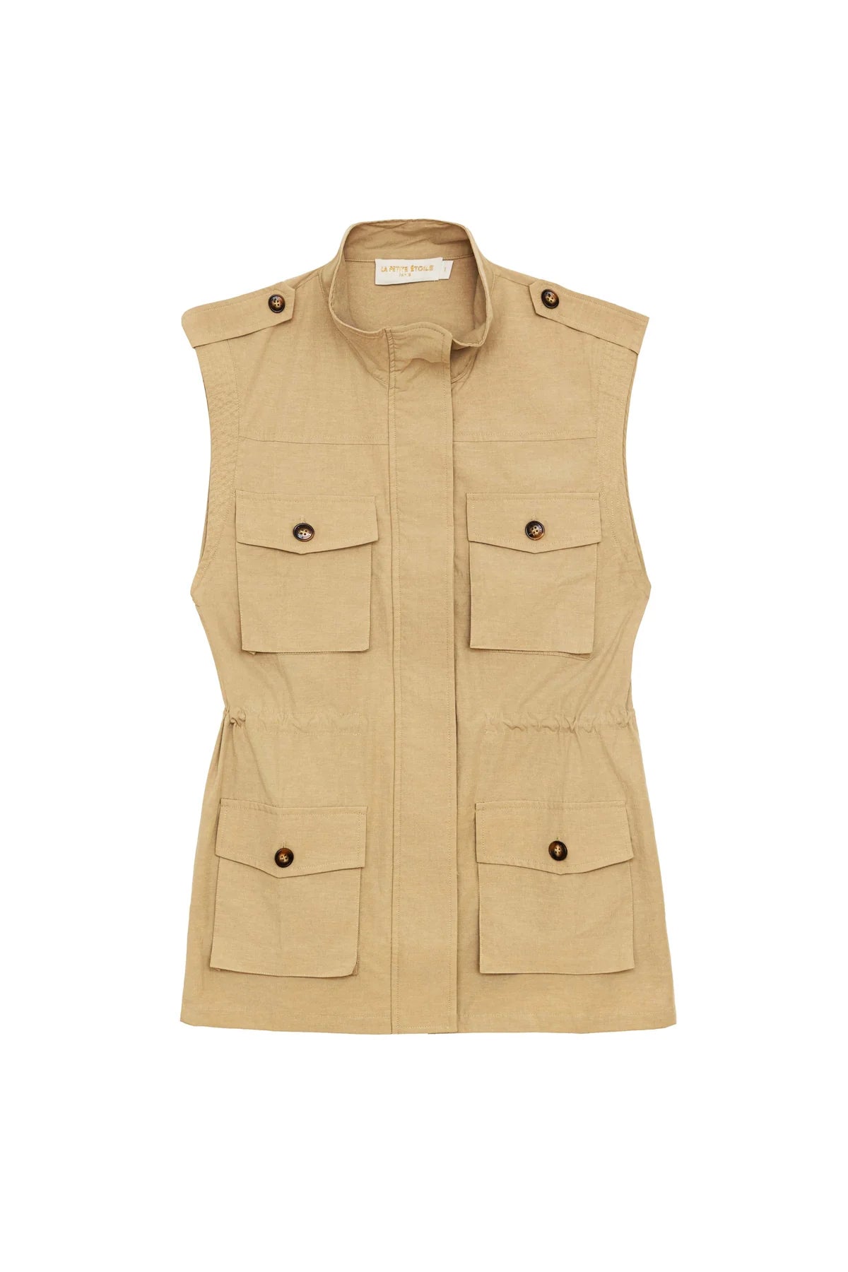 LPE, NEVA sleeveless jacket Beige