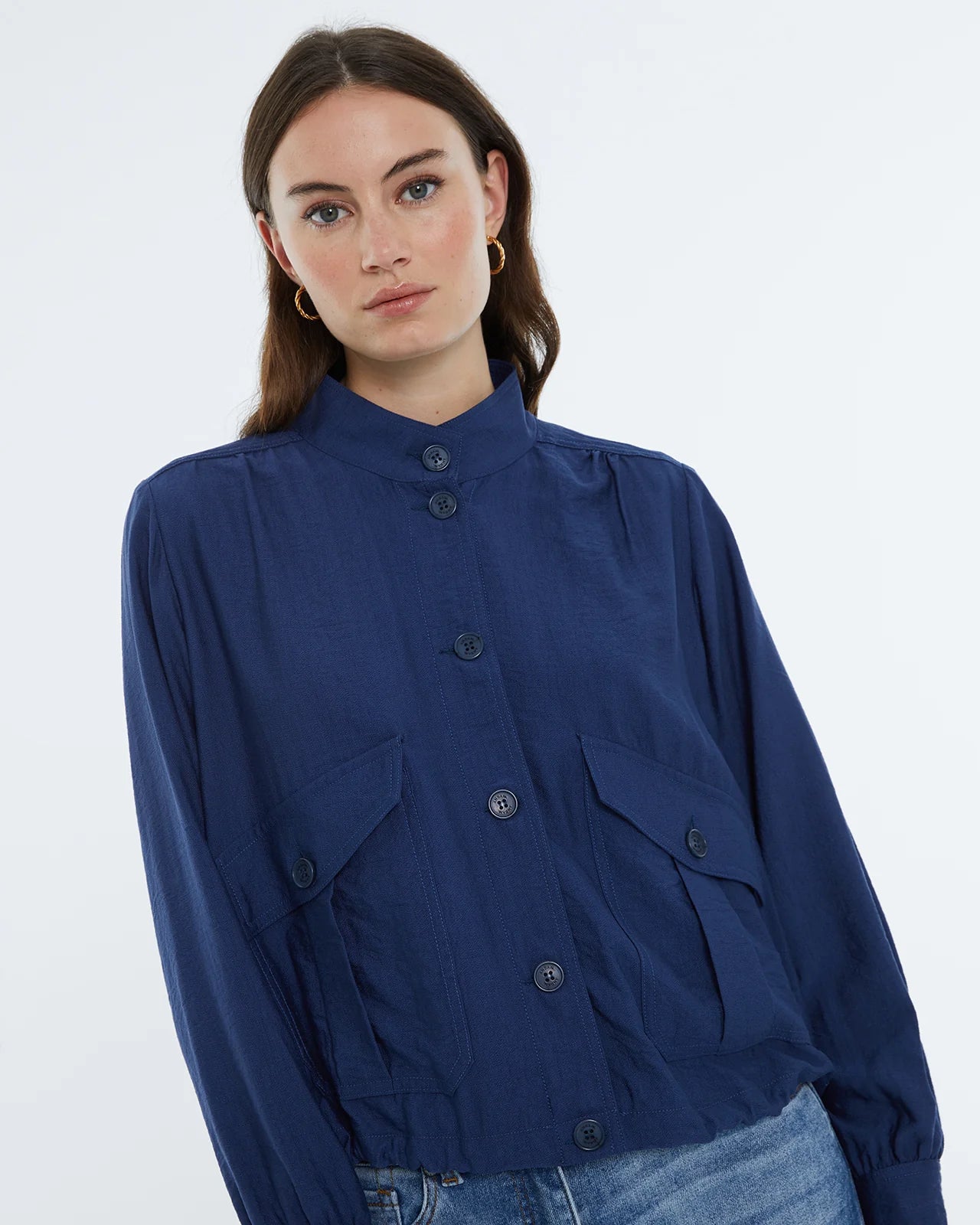 Andam, Jacket with pockets. BLUE