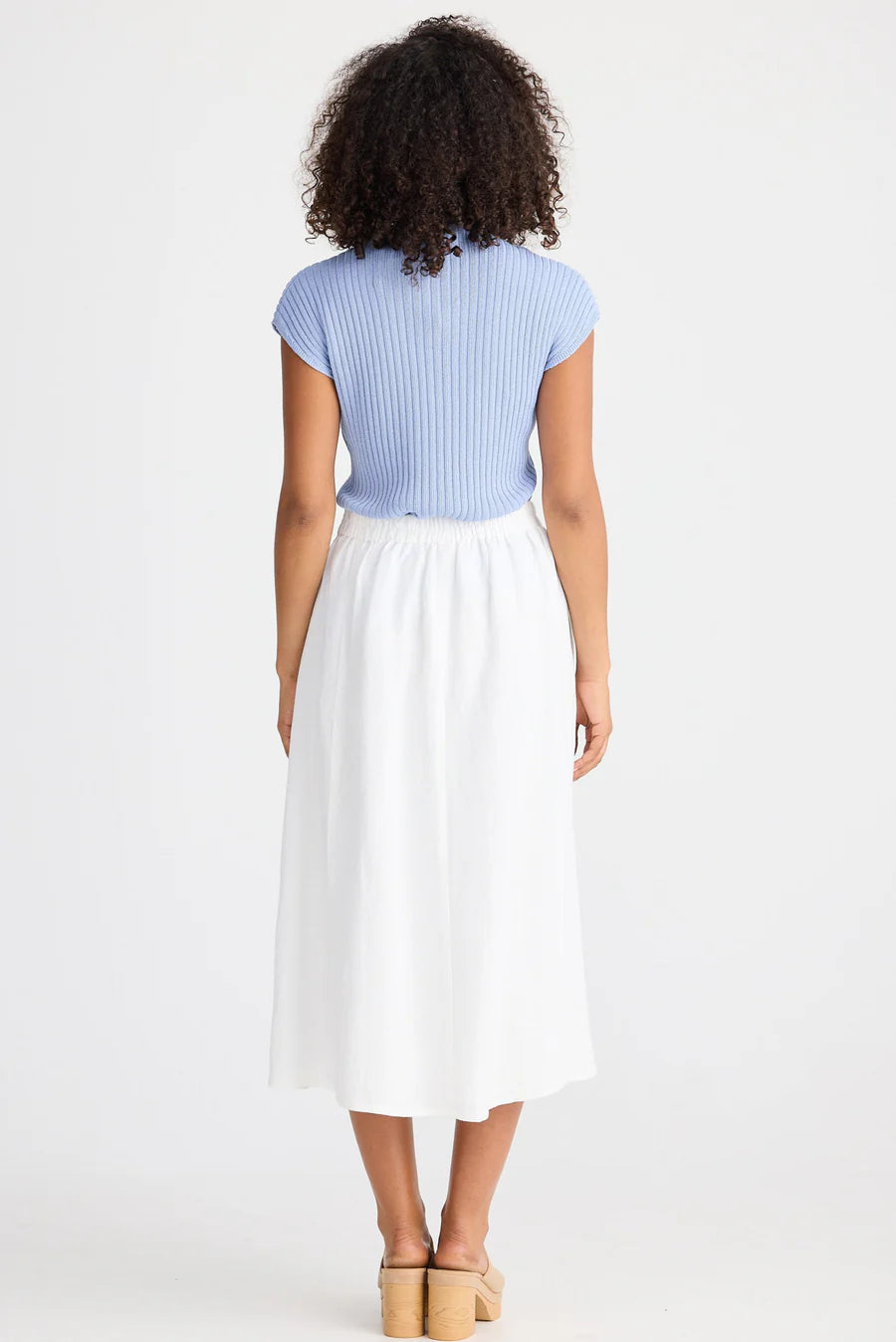 Shanty, Olinda Skirt White Linen Blend