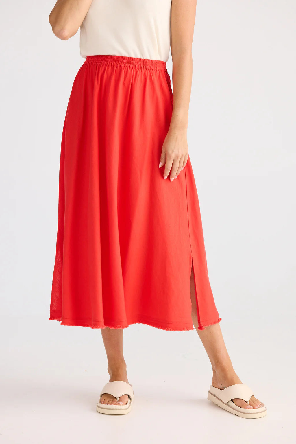 Brave and True, Oakley Skirt Poppy red