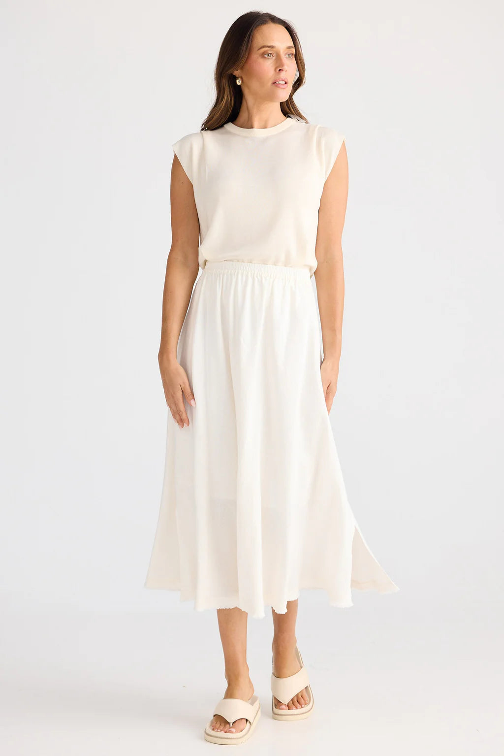 Brave and True, Oakley Skirt Off white