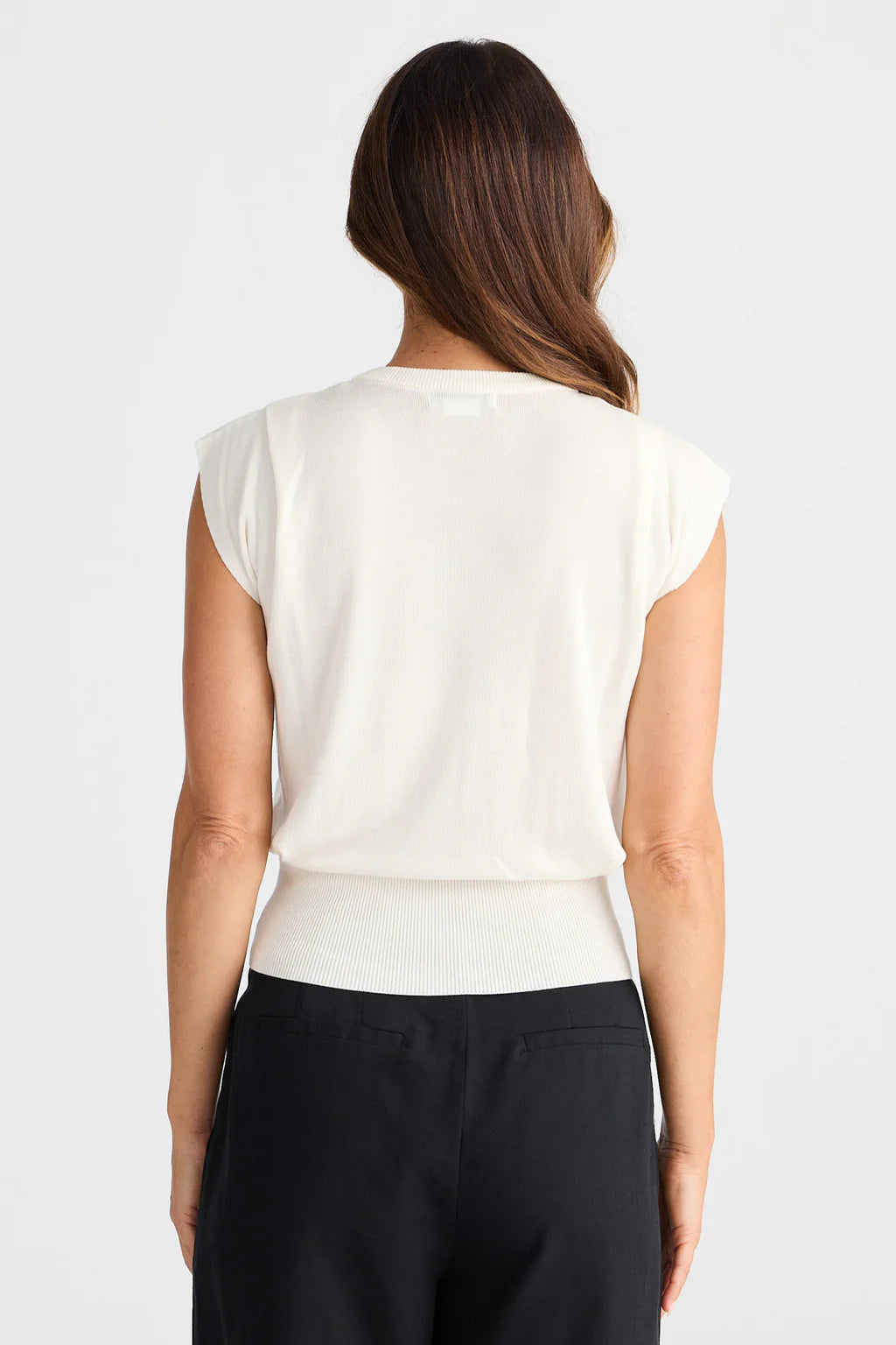 Brave and True, Jodi Knit top Off White