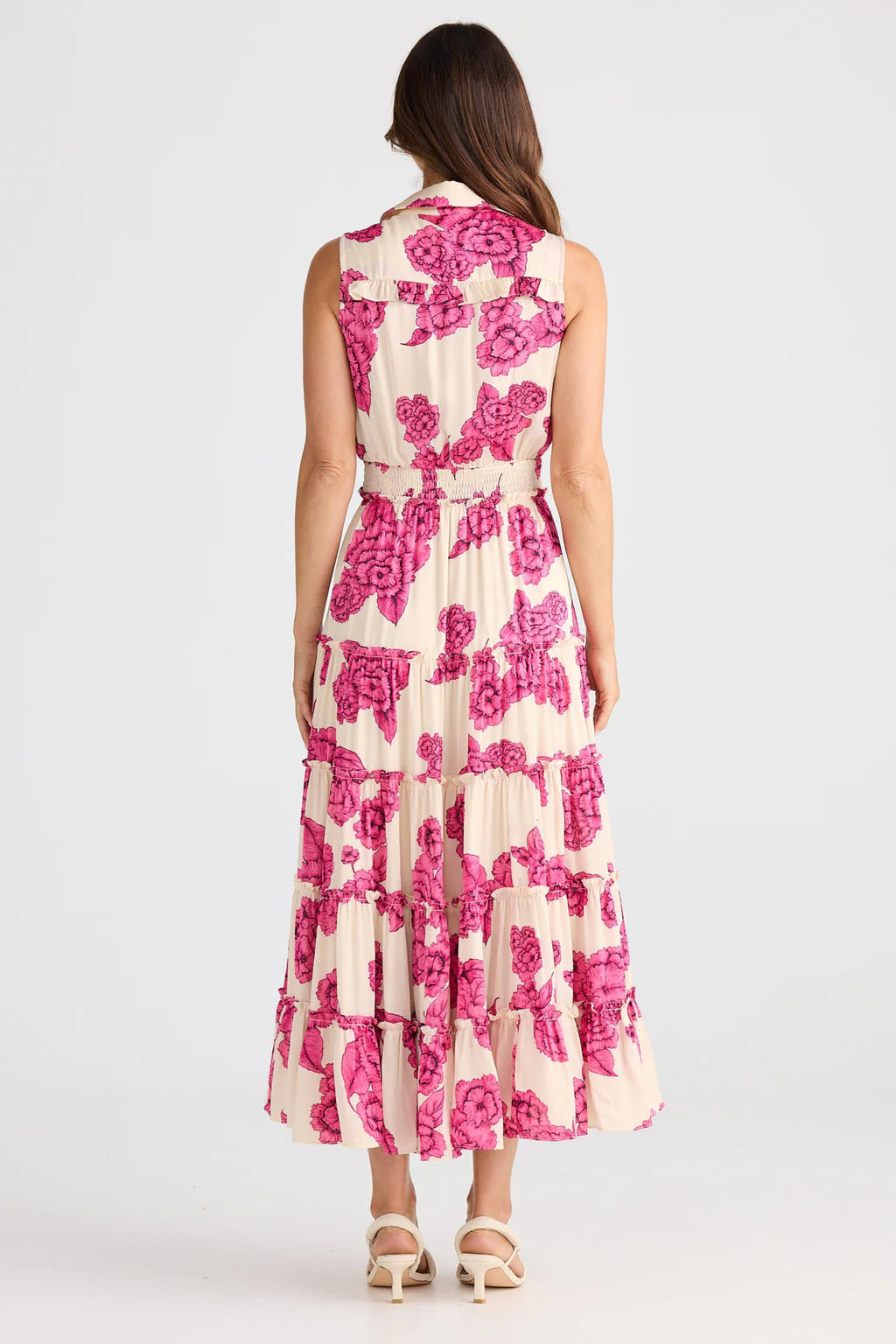 Brave and True, Lido Sleeveless Dress Fuchsia Bloom