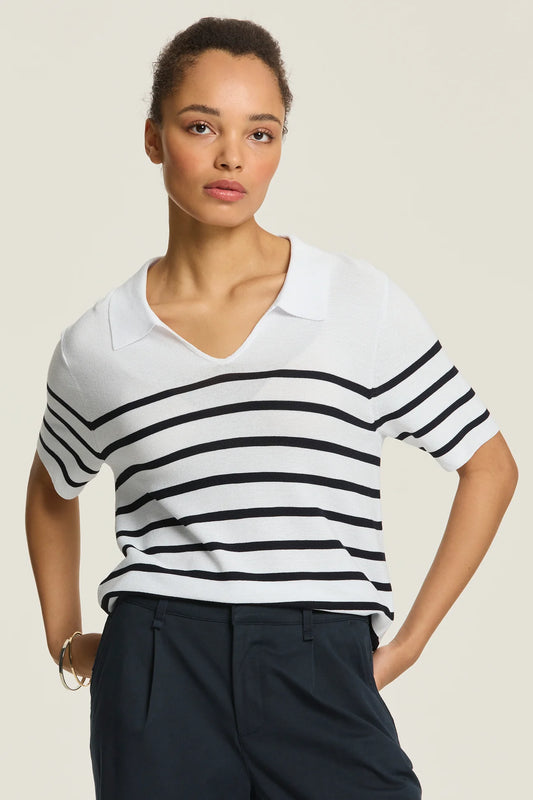 Yarra Trail Liberty Knit Navy/White