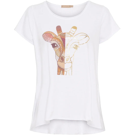 MARTA DU CHATEAU, T-shirt Marie 1535 White Giraf