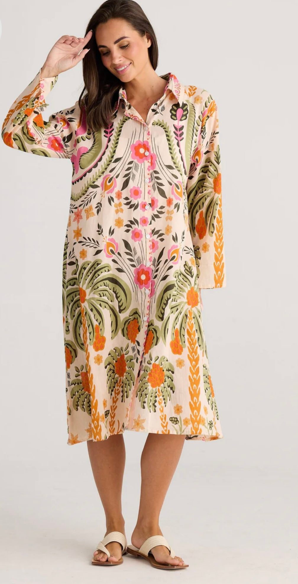 Holiday Stella Shirt Dress - Palm