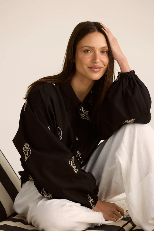 Holiday, Cliffside Shirt Black Shell