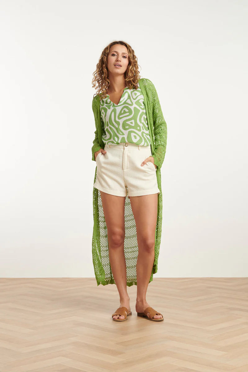Smashed Lemon knitted cardigan light green